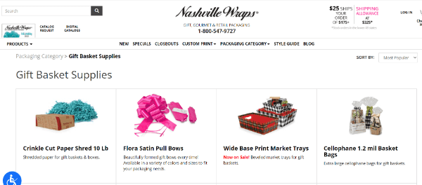 Wholesale gift baskets
